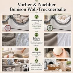 Elzusha - Natuurlijke Wasdrogerballen van Wol XL — thumbnail 5