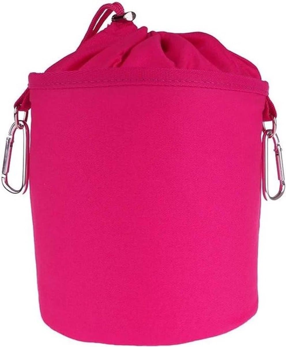 Wasknijperzak Katoen - Opbergtas Kleding - Wasknijpers Opbergen - Met Karabijnhaak - Ruimte voor 150 - Roze — afbeelding 1
