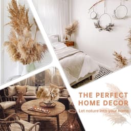 Gedroogd Pampasgras - 45 stuks Natuurlijke Gedroogde Bloemen Decoratie, Bruin Pampas Gras Pluizige Vruchtjes, Pampas Gedroogde Bloemen Boeket voor Bruiloft Tafel Decoratie Woonkamer — thumbnail 4