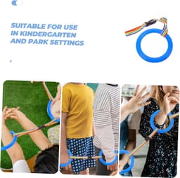 1set Jongen Meisje Veiligheidslijn Met Ringen Afneembare Handvatten Voor Peuters Verstelbare Kleurige Looplijn Voor Kleuterschool Kindertuin — thumbnail 4