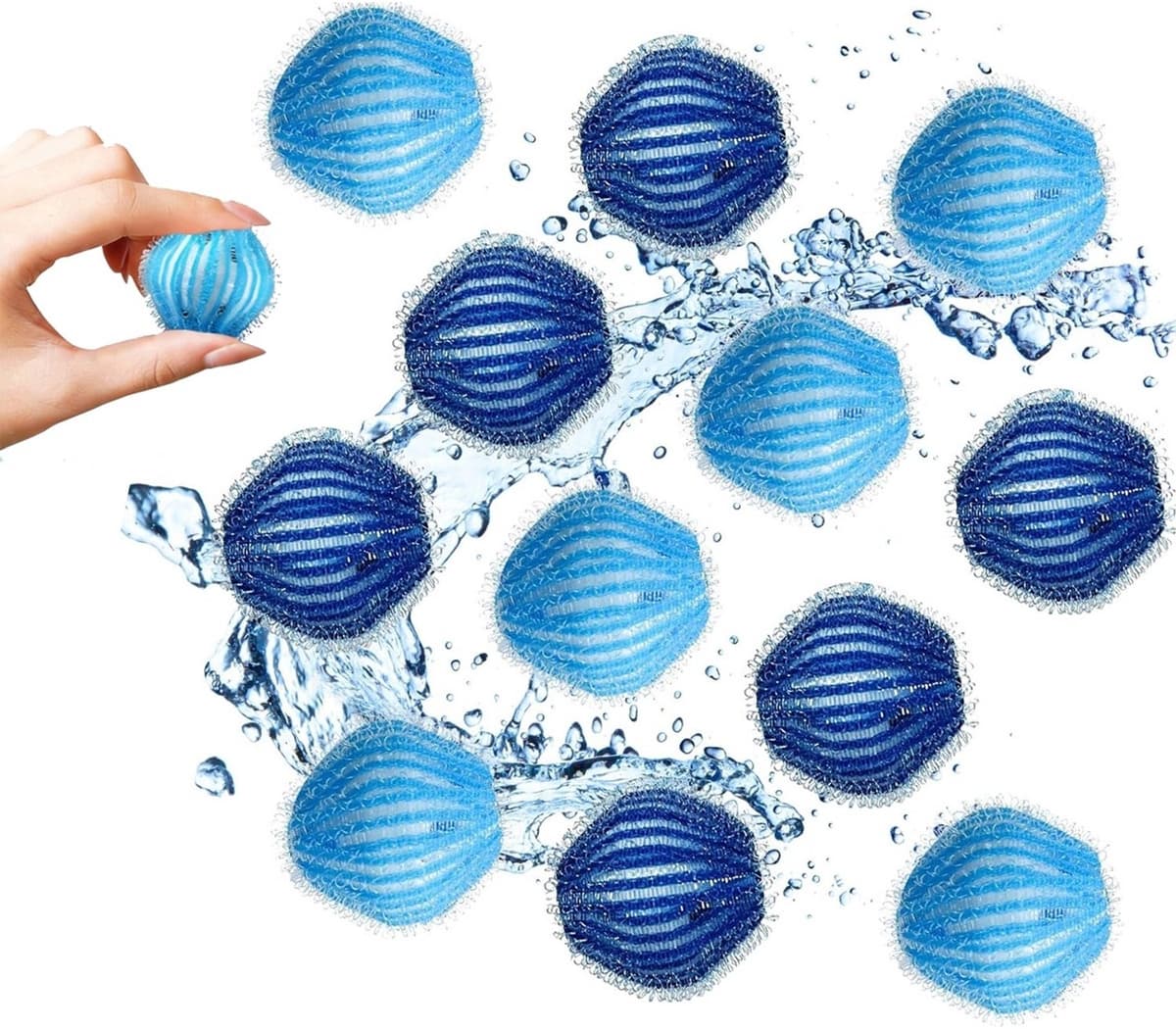 12x Wasballen voor Kleding - Verwijdert Huisdierhaar, Pluisjes & Voorkomt Kreukels — afbeelding 1