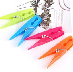 SnelShoppen - 72 Stuks Kleurige Plastic Kledingknijpers - Niet-slip Kledingclips voor Waslijn, Handdoeken, Tenten, Camping, Badhanddoeken - 4 Kleuren — thumbnail 2