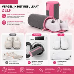 Schoenwaszak - 2 Stuks - Waszak voor schoenen - Herbruikbaar - Wasmachine&Droger - voor Sneakers en Tennisschoenen- Grijs — thumbnail 2