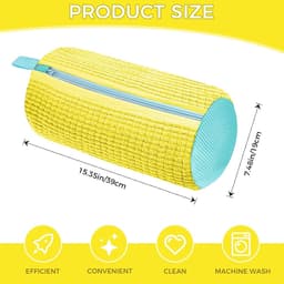 Set van 2 Schoenwaszakken voor Wasmachine, 39 x 19 cm, Ideaal voor Sneakers en Sportschoenen, Met 360° Reiniging en Rits, Geschikt voor Droger — thumbnail 2