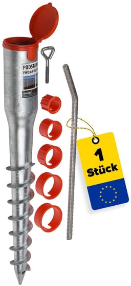 Paaldrager rond Ø 26 tot 60 mm - Grondanker om in te draaien - Steunvoet voor zonnescherm - ServiceTopper — thumbnail 5