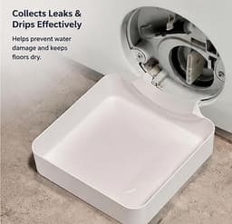 Lekbak wasmachine - Afvoerbak - Opvangbak - universele wasmachine lekbak - Lekbak voor Wasmachine en Vaatwasser - wateropvangbak voor kelder, woning, camper - wit — thumbnail 3