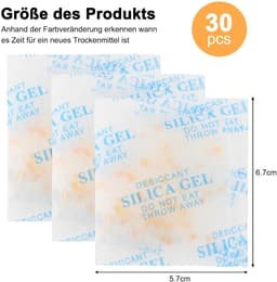 10 g x 30 stuks silicagel zakjes voedselveilige silicagel droogmidden met sinaasappelparels vochtindicator droogmiddel voor het verwijderen van vocht — thumbnail 2