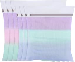 Wasnet voor wasmachine - 6 stuks fijnmazige waszakken met ritssluiting in 2 maten voor overhemden, ondergoed en babykleding — thumbnail 1