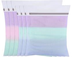 Wasnet voor wasmachine - 6 stuks fijnmazige waszakken met ritssluiting in 2 maten voor overhemden, ondergoed en babykleding