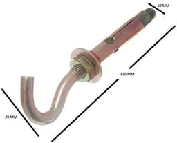 Ankerbouten - Muurankers - Zware Lasten Bevestigen - Roestbestendig Staal - M8 x 52mm - Geel — thumbnail 2