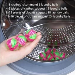 Wasballen Set - Pluizenvanger Wasmachine - Kleding Reinigen - Voorkomt Kleding Knoop - 6 Stuks - N.v.t. — thumbnail 4