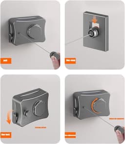 Stainless steel wall-mounted clothesline 16.7 foot retractable — thumbnail 3