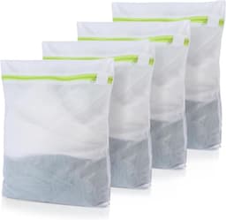 Set van 3 kleine linnen waszakken voor de wasmachine 23 x 30 cm - multifunctionele wasnetten voor delicate kleding - waszakken voor reizen en wasgoed - ideaal voor handwas en bescherming van kleding. — thumbnail 1