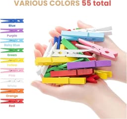 Wasknijpers - Kledingclips - Was ophangen - Stevige grip - 50 stuks - Multicolor — thumbnail 4