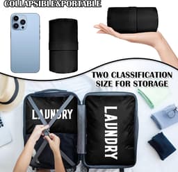 Dailygoods - 2 Stuks Waterdichte Reizen Waszak met Handvatten - Grote en Kleine Maten — thumbnail 4