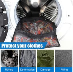 Dailygoods - Set van 4 Waszakken - Duurzaam en Vuilafstotend voor Kleding — thumbnail 2
