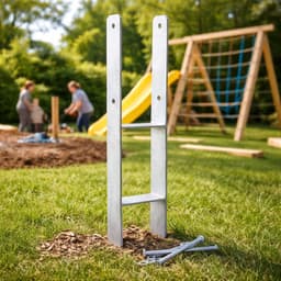 Paaldragers Thermisch Verzinkt - Grondankers H-anker - Tuinconstructies Verstevigen - H-constructie met Versteviging - 91 x 600 mm - Zilverkleurig — thumbnail 2