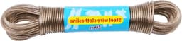Wasknijperlijn Staalkern - Drooglijn Tuin - Kleding Drogen - Roestvrij PVC Coating - 20 meter - Transparant — thumbnail 1