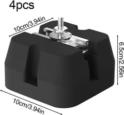 Airco Buitenunit Ondersteuning - Anti-trillingsmatten AC - Stabiliseren Buitenunit - Zwaar Draagvermogen 500kg - 4 stuks - Zwart — thumbnail 5