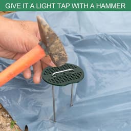Grondanker - Verzinkt Staal - 150 mm Lengte - U-vormige Haringen met Sluitringen - Voor Tuin en Kunstgras — thumbnail 5