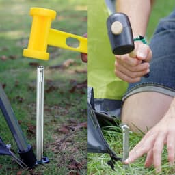 Grondanker - Verzinkt Staal - 30 cm - 10 Stuks V-Profiel Haringen met Oogje - Voor Kamperen en Tentbevestiging — thumbnail 3