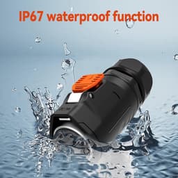 2-polige 100Amp-aansluiting voor trollingmotor, 2-polig 12/24/36/48V waterdicht IP67-connector voor 4/6 AWG-draad compatibel met bootvoeding — thumbnail 2