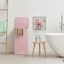 Wasmand van 100 liter met deksel, wasmand met bamboe handgrepen en 1 afneembare tas, grote opvouwbare wasmand voor slaapkamer, badkamer, slaapzaal, wasruimte, roze — thumbnail 4