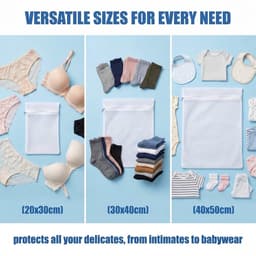 Waszakken - Fijne Was Netten voor Underwear, Sokken, Beha's, Babykleding - 20x30cm, 30x40cm, 40x50cm — thumbnail 4