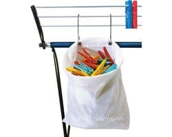 Klemmenmand - Waslijn Organizer - Wassen en Drogen - Waterproof Materiaal - 27 x 30 cm - Diverse kleuren