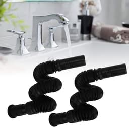 ONF3 - Flexibele Afvoerslang - Wastafelafvoer - Uitbreidbaar - Zwart - Afvalwaterbuis - Geschikt voor keuken en badkamer - 2 stuks — thumbnail 2