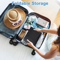 SnelShoppen - 2 Stuks 60 x 90cm Waterdichte Waszakken met Koordsluiting, 120L Vouwbare Waszakken voor Reizen, Grote Capaciteit voor Camping en Slaapka — thumbnail 3