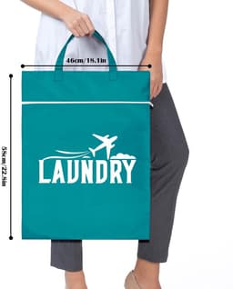 Solidchoice- Reiswaszak Waterdicht - 2 Stuks - Grote Waszak 46 x 58 cm - Natte Tas voor Vuile Kleding - Wasbare Gymtas - Hoogwaardig Polyester - Nattas — thumbnail 5