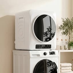 HOMCOM Laundry Dryer-Stahl, Edelstahl-49L x 43B x 61H cm-Weiß — thumbnail 4