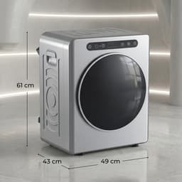 HOMCOM Wasdroger-Roestvrij staal, staal-49L x 43B x 61H cm-Zilver — thumbnail 5