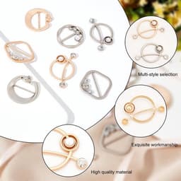 T-shirt-clips - Kledingklemmen - Elegante parels - Gemengde kleuren - Decoratieve clips - Voor sjaals en kleding - 8 stuks — thumbnail 5