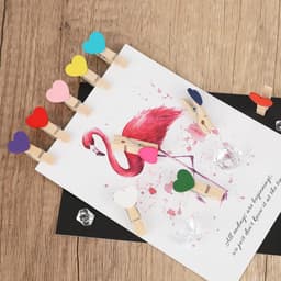 100 stuks mini houten hartknijpers - 3,5 cm en 30 m jute koord voor kunst en ambachten, bruiloften en evenementen — thumbnail 4