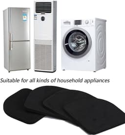 8 Stuks Anti-Vibratie Pads voor Wasmachine en Koelkast - Geluiddempende Rubber Matten voor Bescherming tegen Krassen en Vibrationen — thumbnail 2