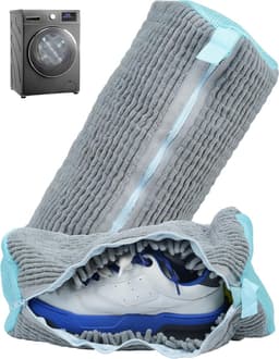 Schoenwaszak voor de wasmachine - Set van 2, ideaal voor sneakers en sportschoenen, grijze waszakken voor optimale bescherming tijdens het wassen — thumbnail 1