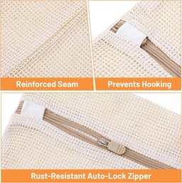 Waszakken 15x12 inch Waszak Mesh Waszakken met Stevige Rits Ademend Reizen Mesh Tas voor Wassen Delicates Kleding Broek Ondergoed Sokken Reizen Essentials — thumbnail 5