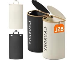 Laundry Basket with Lid 2-Piece Pack Large Laundry Collector with 2