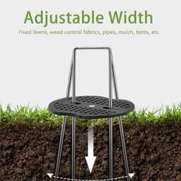 Omgoods - Onkruiddoek Haken met 100 Grondankers en Sluitringen - U-vormige Tuinharingen voor Tuinwerk — thumbnail 2