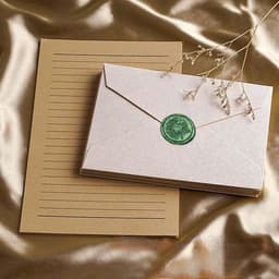 Groene Waszegels voor Briefen, Enveloppen en Uitnodigingen - 100 Octagonale Wasbolletjes voor Creatieve Verpakkingen en Ambachtelijke Projecten — thumbnail 2