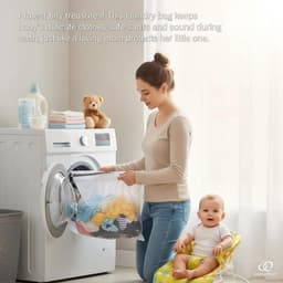 Mesh Waszak voor Wasmachine met Rits, Ideaal voor Delicate Kleding, Lingerie en Kleine Speelgoedstukken, Beschermt en Organiseert Wasgoed tijdens het Wassen en Drogen — thumbnail 4