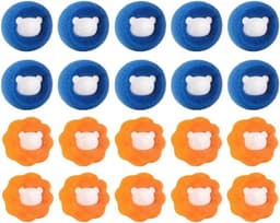 20 stuks haarvangers voor wasmachine, dierenharen in de wasmachine, ballen om haar op te vangen in de wasmachine, herbruikbare ontharingsbal, voor kleding en wasmachine, 20 stuks — thumbnail 1