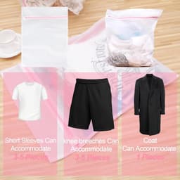 Set van 3 Wasnetten, Waszakken voor de Wasmachine, Ideaal voor Kleding, Truien, Hemden en Sokken (50 x 60 cm) — thumbnail 5