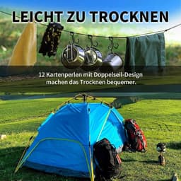 Waslijn - Lichtgewicht - Uittrekbaar tot 3 meter - Reflecterend - Voor Kamperen en Backpacken — thumbnail 5