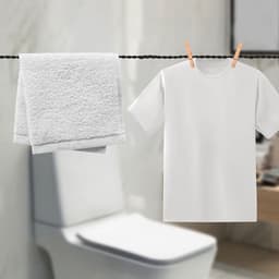 Elastische Waslijn Set - Droogtouw Buiten - Kleding Drogen - Met Haken - 150 cm - Zwart — thumbnail 5