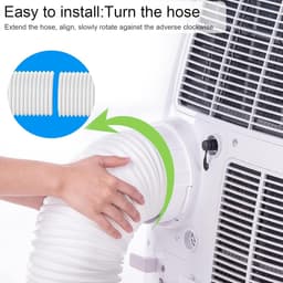 Inovra- Afvoerslang 2 Meter - 150 mm Diameter - PVC Afvoerslang - Verlenging - Draagbare Airconditioning - Geschikt voor Wasdroger/Afzuigkap - Afvoerslang Voor Airco — thumbnail 5