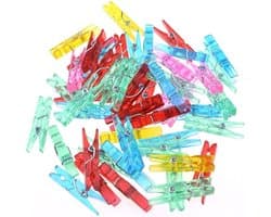 Inovra - Mini Kunststof Wasknijpers Set van 100 voor Foto's en Decoratie