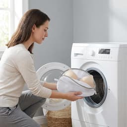 Wasnetten voor beha en ondergoed - 4 halfronde zakken 19 x 17 cm, beschermt delicate kleding in de wasmachine, ideaal voor lingerie en fijne was — thumbnail 3
